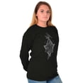 thumbnail image 4 of Bird Triangle Rose Floral Spiritual Women's Long Sleeve T Shirt Brisco Brands S, 4 of 6