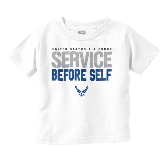 US Air Force USAF Service Before Self Toddler Boy Girl T Shirt Infant Toddler Brisco Brands 6M