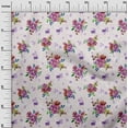 thumbnail image 2 of oneOone Cotton Flex Pink Fabric Leaves & Watercolor Flower Floral Dress Material Fabric Print Fabric By The Yard 40 Inch Wide, 2 of 4