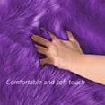thumbnail image 4 of Latepis Faux Fur Sheepskin Rug Luxury Room Décor for Living Room,Bedroom,Playroom Purple Fur Rug 5x6.7,Fluffy Washable Rug Purple Fur Rug, Rectangle, 4 of 7