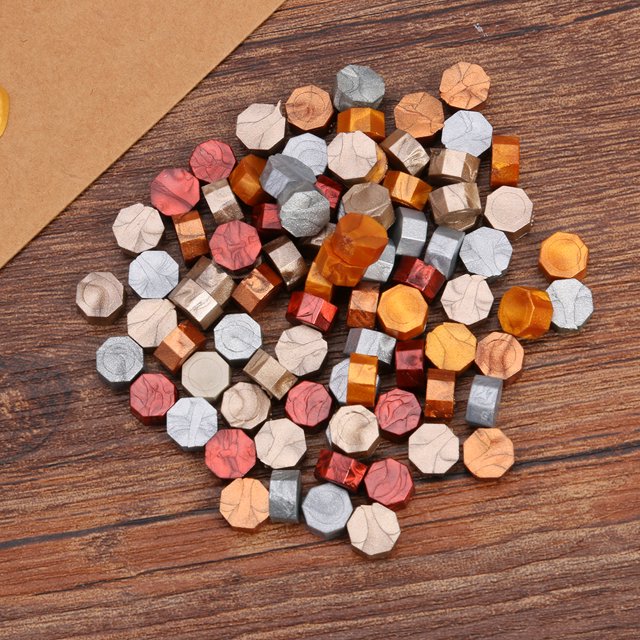 Cuadros Decorativos 100 cuentas de píldoras de tableta de sello de cera vintage para sellos de sello de bricolaje de sobres (G) DQrwqpou Nuevos Originales