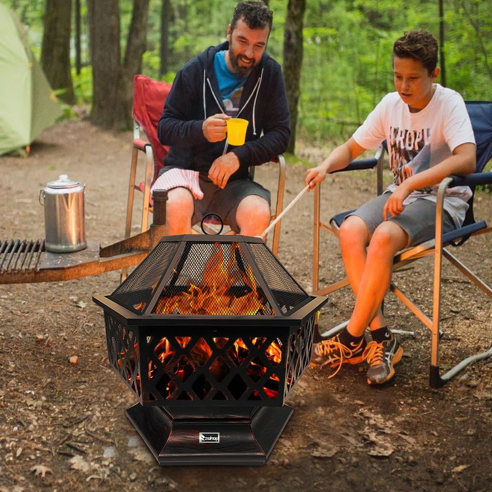 Winado Firebowl Outdoor Portable Wood Fire Pit Backyard ...