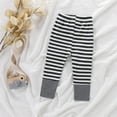 thumbnail image 2 of LIJCC Baby Girls Home Wear Leggings Infant New-Born Boys Cotton Striped Bottom Pants Casual Ribbed Ankle Cuff Trousers Knitted Tights Soft Roomy Fit Pull On Bottoms, 2 of 5