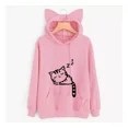 thumbnail image 2 of Orejas De Gato Lindo Ajuste Flojo Señoras Sudadera Caliente, 2 of 6