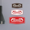 thumbnail image 3 of Fancy Beware Owner is Armed Sign (Brushed Gold) - Medium, 3 of 5