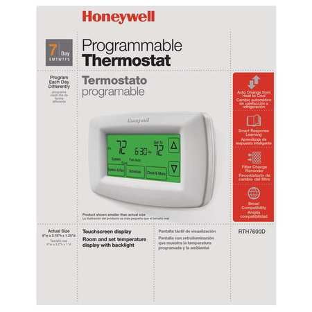 Honeywell 7-Day Programmable Touchscreen Thermostat (RTH7600D1030 E1) by Honeywell Home