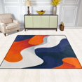 thumbnail image 2 of Yayeee Area Rugs for Living Room 5.2'x4' Non Slip Washable Bedroom Floor Carpet, Blue Abstract Wavy, 2 of 5