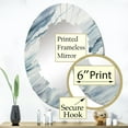 thumbnail image 3 of DESIGN ART Designart "Blue Whirlwind I" Abstract Shapes Modern Wall Mirror 24in.x36in., 3 of 4