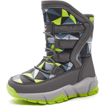 

Snow Boots for Kids Boys Snow Boots Waterproof Outdoor Warm Slip girls Winter Shoes(Size Toddler 5.5-Big Kids 20)