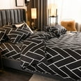 thumbnail image 3 of Black and White Striped Duvet Cover Modern Reversible Bedding Sets Geometric Comforter Covers Set for Women Men Bedroom Decor, 3 of 6