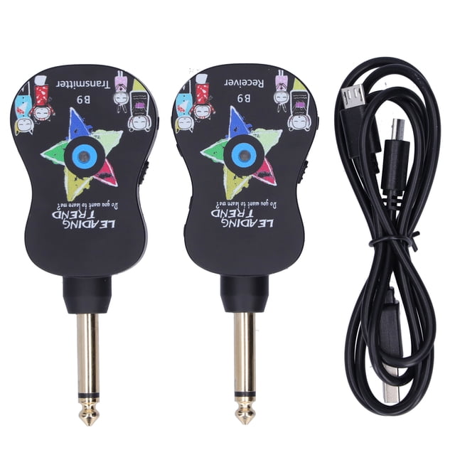 Sistema inalámbrico de guitarra Transmisor Receptor digital con reverberación Ajuste de agudos y graves B9