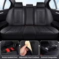 thumbnail image 2 of Fit for Ford Ranger 2024 Seat Cover, Black Car Seat Covers, Premium Leather 5 Piece Full Set Retain Seatbelt Port Protect and Upgrade Seats, Only for Crew Cab and XLT,XL,LARIAT, 2 of 6