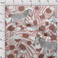 thumbnail image 3 of oneOone Cotton Flex Dark Rose Brown Fabric Tropical Animal With Plam Leaf Sewing Craft Projects Fabric Prints By Yard 40 Inch Wide, 3 of 4
