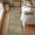 thumbnail image 3 of BERTHMEER 2'x8' Runner Rugs for Hallway Entryway Bathroom Bedroom Kitchen Non Skid Washable Brown Vintage Oriental Traditional Runner Rugs, 3 of 4
