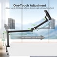 thumbnail image 4 of Soporte de escritorio Elitehood para iPad, brazo largo, 71,1 cm, aluminio negro, 4 of 9