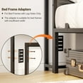 thumbnail image 3 of Homieasy Headboard for Queen Size Bed with Storage Shelf, Head board with 3 Outlets and 2 USB Ports, Headboards with RGB LED Light, Height Adjustable, Sturdy and Stable, Easy Assembly, Black Oak, 3 of 10