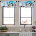 thumbnail image 3 of LALILO Kitchen Curtain Valance Winter Nature Rod Pocket Window Curtain 52"x 18" Set of 2, 3 of 7