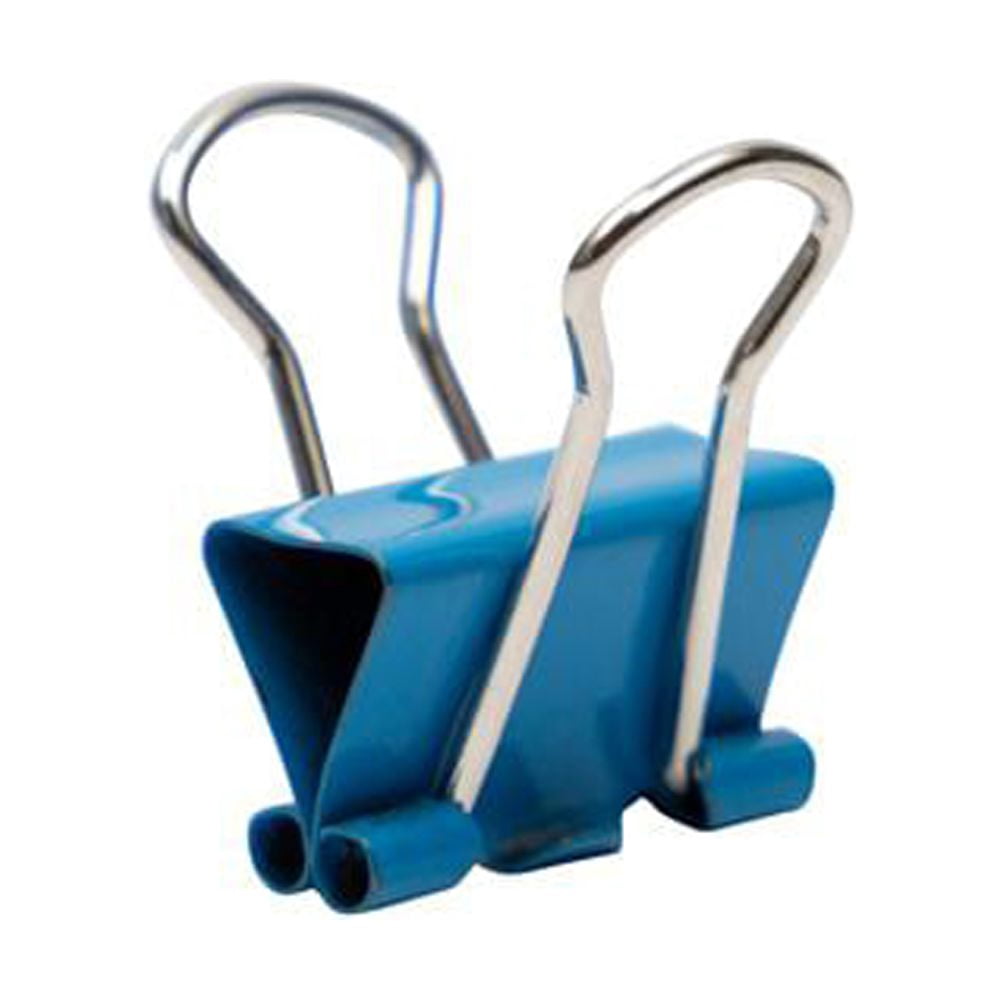 JAM Paper Colorful Binder Clips, Extra Small, 3/5 inch (15 mm), Blue, 30/Pack
