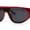 Red Black - Black, variant on Retro Flat Top Shield Racer Plastic Subtle Cat Eye Sunglasses Black White - Black