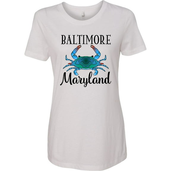 Inktastic Baltimore Maryland Vacation Blue Crab Women's T-Shirt