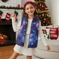 thumbnail image 3 of Uorisanigo Girls Boys Zippered Vest Warm Outwear Lightweight Kids Stand Up Collar Jacket Purple Shiny Cat Vest Trendy Clothing Sleeveless Full Zipper Jacket for Fall & Winter, 3 of 7