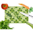 thumbnail image 2 of Caroline's Treasures Watercolor Shamrock Stripes Glass Cutting Board Large, 2 of 2