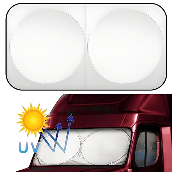 XUKEY 75''x35'' Foldable Large Truck Sun Shade Windshield Sun Visor UV Block Cover for Pickup Truck RV Van SUV