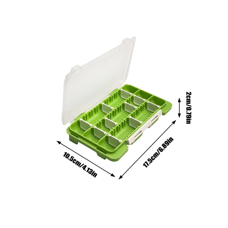 divided plastic tackle box Catch All Two-Tray Kit and the transparent lid can easily identify the internal items even when closed ZXDIN3 Medium Plastic Fishing Tackle