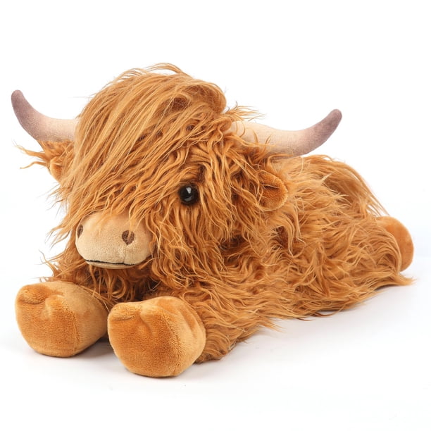 Almohadilla térmica de peluche Highland Cow, apta para microondas