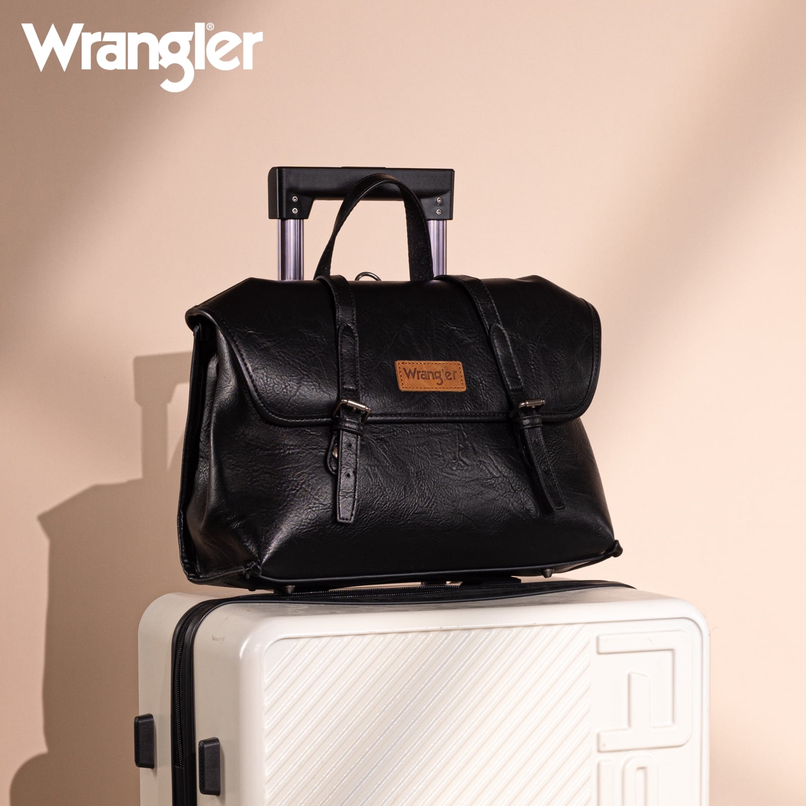Wrangler Backpack Purse for Women Vegan Leather Fashion Anti Theft Convertible Backpack with Adjustable Strap, Black