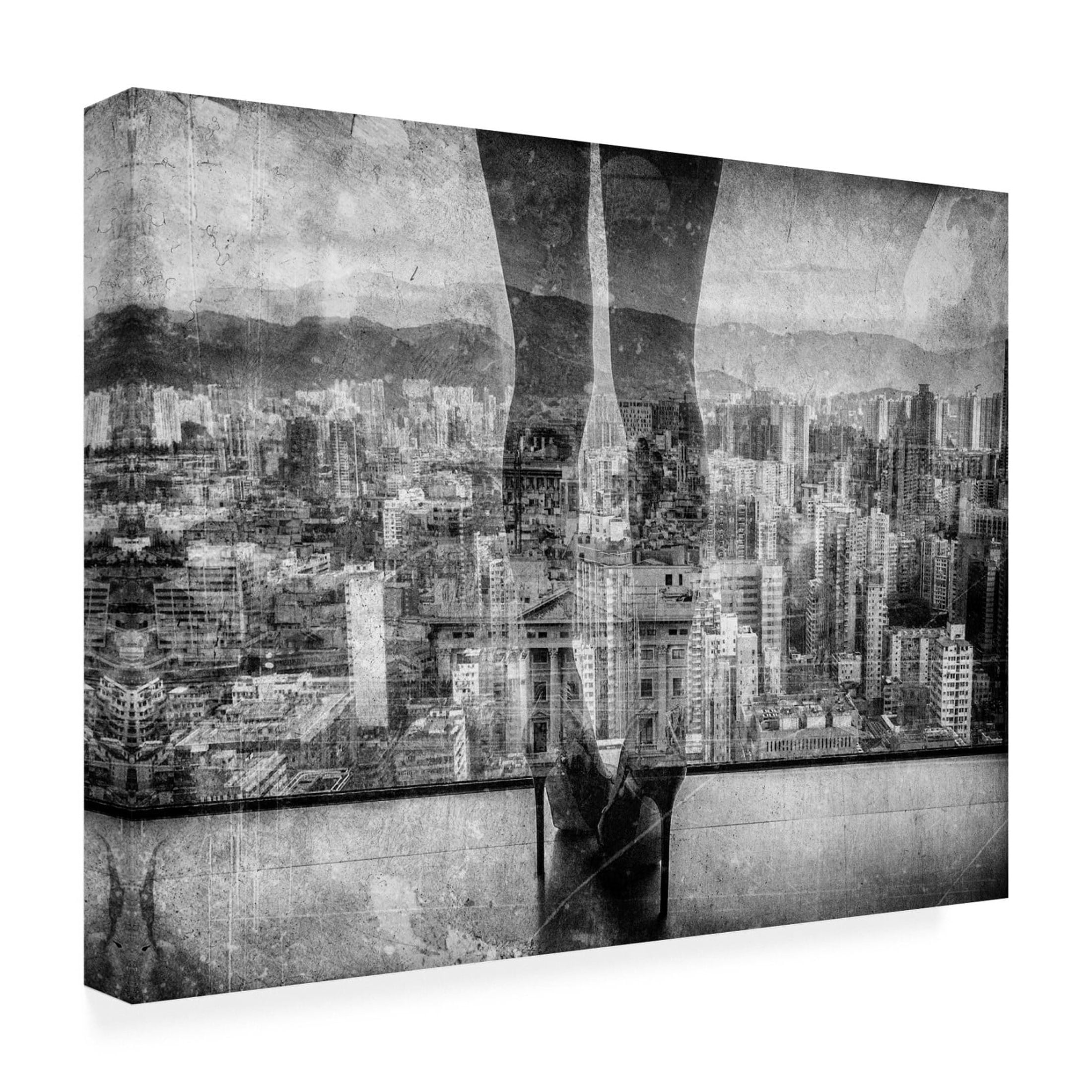 Canvas Wall Art - Erik Schottstaedt 'Hong Kong N Love Ii' Wall Art for Living Room, Bedroom, or Office Décor by Trademark Fine Art - 32 x 24 Inches