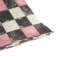 thumbnail image 7 of Pink and Black Checkered Pattern Throw Pillow Covers Couch Pillowcases Decor for Bed Sofa 16" x 16", 7 of 7