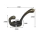 thumbnail image 3 of Gancho para abrigos NQ negro 10 piezas de ganchos de metal dobles grandes, 3 of 5