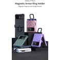 thumbnail image 2 of case for Samsung Z Flip 3 Case with Hinge Protective, Galaxy Z Flip 3 Case with Ring Compatible with Samsung Galaxy Z Flip 3 5G Case, Violet, 2 of 7