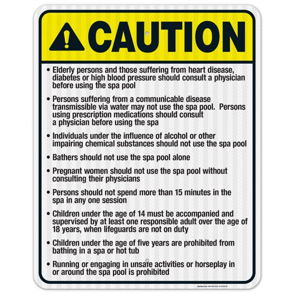 Utah Caution Sign, Complies With State Of Utah Pool Safety Code, (SI-62165) 24x30 Reflective Aluminum EGP