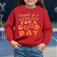 thumbnail image 2 of Godom Girls Oversized Crewneck Sweatshirts Kids Fashion Fleece Drop Shoulder Pullover 2-7 Years, 2 of 4