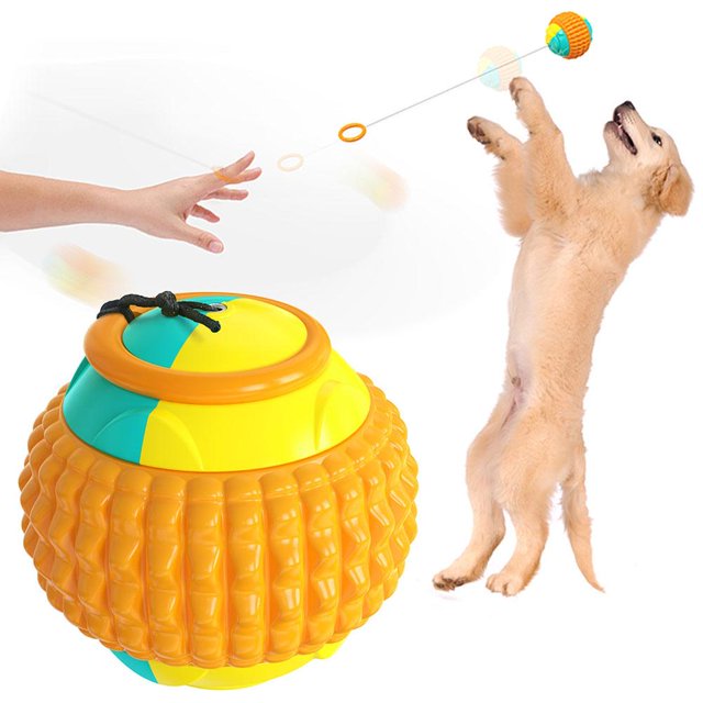 Juguetes De Pelota Para Perros Con Cuerda Mascotas Morder Masticar Pelota De Entrenamiento Lanzar Bolas Juguete Interactivo Perros Gatos Suministros Al Aire Libre Eigraketly PT002434-01
