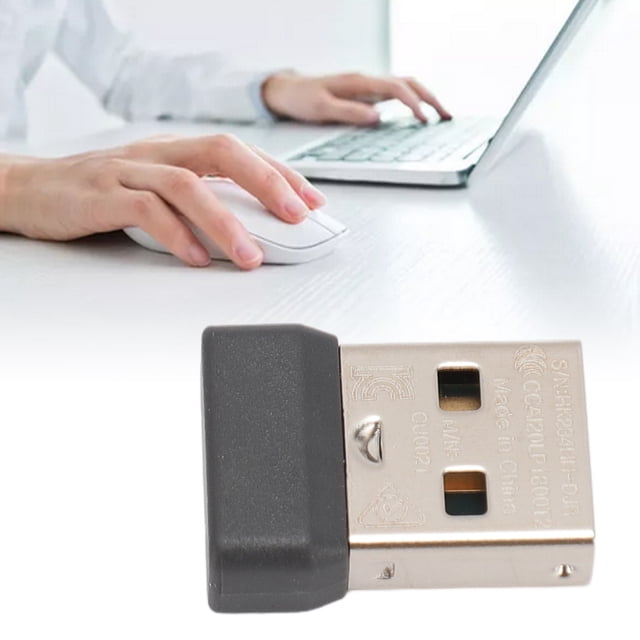 Replacement USB Receiver, Lightweight Stable 2.4G Wireless USB Receiver ABS and Metal with Mouse Mat for Wireless Mouse