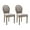 Gray Linen - Dark Legs, variant on Guyou Farmhouse Dining Chairs Set of 2, French Retro Country Upholstered Linen Side Chair with Round Rattan Backrest and Wooden Legs for Dining Room Living Room Kitchen Bistro, Beige