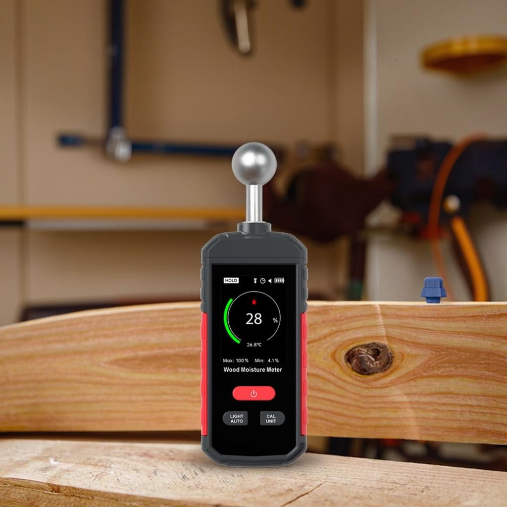 Lerpwige Digital Humidity Meter For Construction Sites Wooden Structures Adjustable Alarm