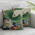 thumbnail image 3 of Lotus Goldfish PatternSofa Waist Throw Cushion Cover Pillow Case, 3 of 5