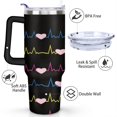 thumbnail image 3 of 40oz Funny Nurse Life Stainless Steel Flip Straw Tumbler Spill Proof Travel Cup Double Wall Vacuum Insulated Coffee Mug with Handle, 3 of 6