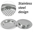 thumbnail image 2 of SHAR 2Pcs Kitchen Sink Strainer, Stainless Steel Sink Strainer, Bathroom Sink Strainer, Kitchen Sink Grid to Isolate Slag and Prevent Clogged Debris-75mm, 2 of 5