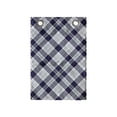 thumbnail image 1 of Navy Plaid Hanging Pocket Organizer, Composition of Lines Simple Traditional Fashion Print, Printed Polyester Storage Bag with Pockets, 14" x 20", Blue Grey Sea Green, 1 of 2