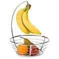 thumbnail image 2 of Smart Design Banana & Fruit Basket Bowl Hanger Holder Stand - Steel Metal Frame - Basket Holds 10 lbs. - Fruits, Vegetables, Food Storage & Display - Kitchen (9.9 x 13.4 Inch) [Chrome], 2 of 2