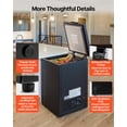 thumbnail image 6 of VEVOR Chest Freezer, 3.3 Cu.ft Compact Deep Freezer, Free Standing Top Open Door Chest Freezers with 2 Removable Baskets & Adjustable Thermostat - Energy Saving, Low Noise & Garage Ready, Black, 6 of 9