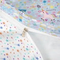 thumbnail image 4 of meiyoeat Cute Unicorn L Initial Twin Duvet Cover for Kids, Cartoon Monogram Twin Bedding, Blue Multicolor, Colorful Star Reversible, 2pcs, 1 Duvet Cover and 1 Pillowcase, 4 of 6