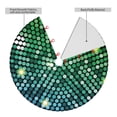 thumbnail image 2 of Rateoe Green Disco Lights Print Christmas Tree Skirt 30" for Xmas Holiday New Year Party Circle Tree Mat Ornaments Decoration, 2 of 7