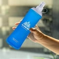 thumbnail image 2 of pitrice Flasque Souple TPU Bouteilles d'Eau Pliables pour Randonnée 450ml Bleu, 2 of 9