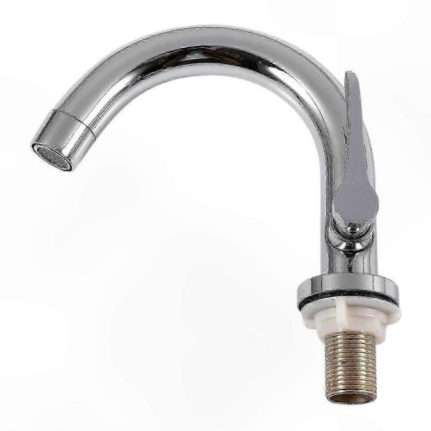 Single Cold Water Faucet for Kitchen Sink Stainless Steel Deck Mounted Mixer Tap with Single Handle